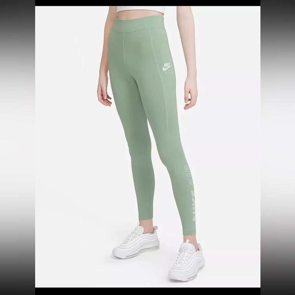 Nike Air Green Cotton Blend Leggings Sz Small